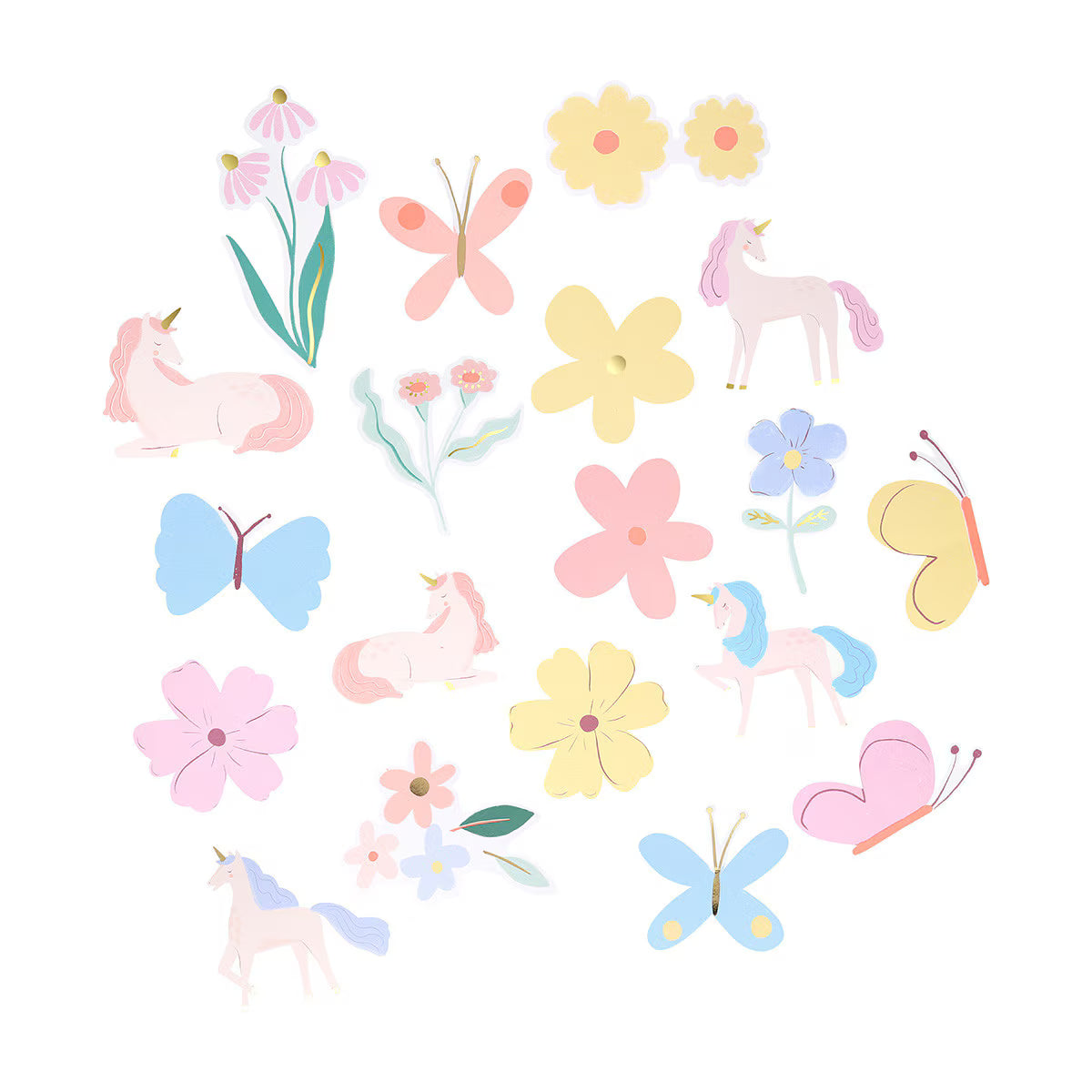 Meri Meri Unicorn Shaped Stickers (x 25)