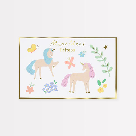 Meri Meri Temporary Tattoos - Unicorn - Grace and Fox