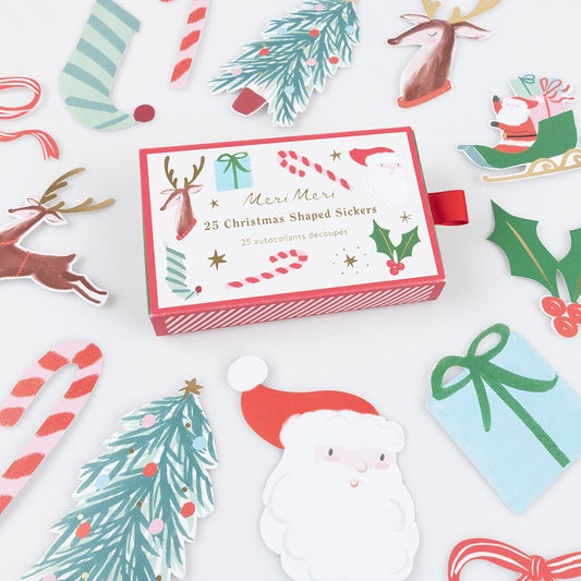 Meri Meri Christmas Shaped Stickers (x 25 stickers)