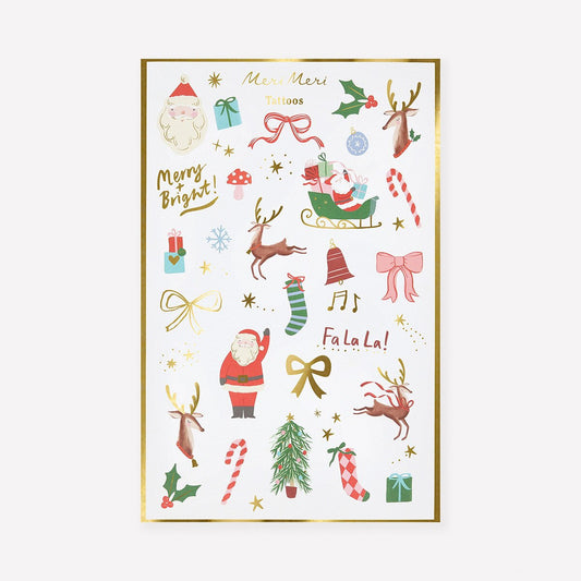 Meri Meri Christmas Temporary Tattoos (x 2 sheets)