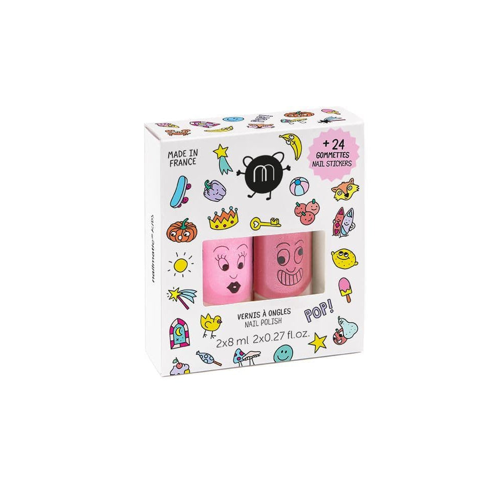 Nailmatic POP Set 2 Pack Nail Polish and Stickers - Grace and Fox