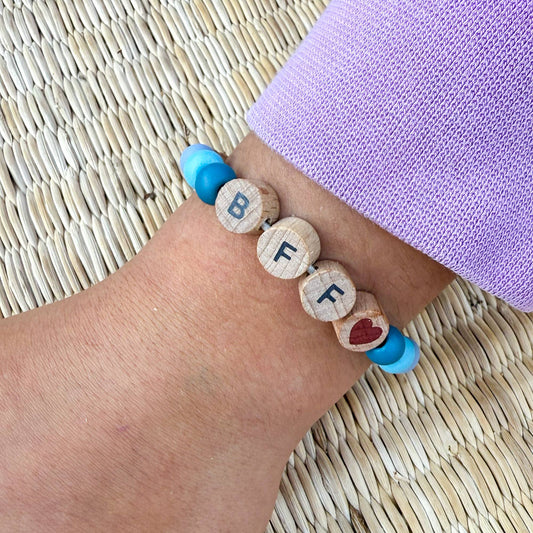 Cotton Twist - Beaded BFF Friendship Bracelet Gift Kit: BLUE BFF - Grace and Fox