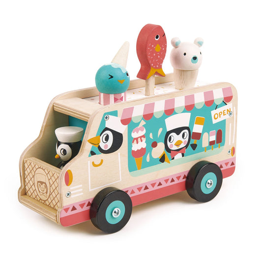 Tender Leaf Toys Wooden Penguin Gelato Van - Grace and Fox