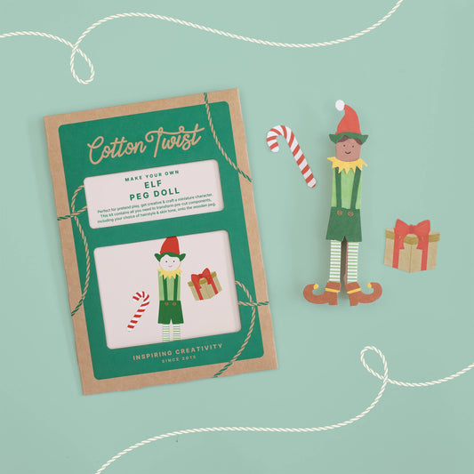 Cotton Twist Make Your Own Elf Peg Doll Craft Kit