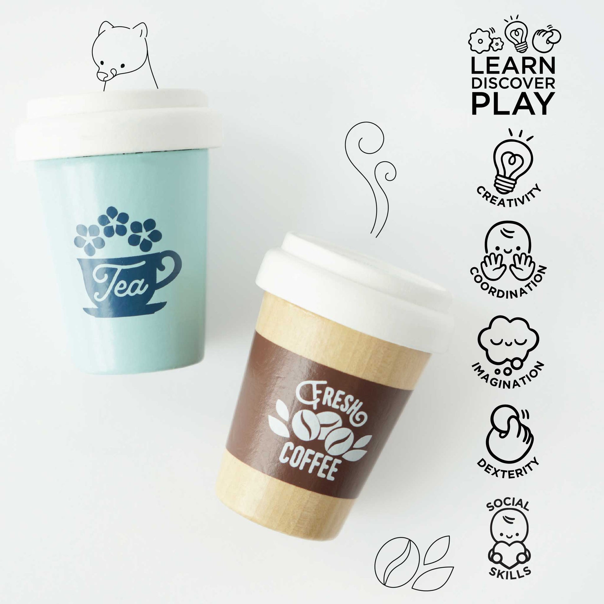 Tea & Coffee Re-Useable Eco Cups - Grace and Fox