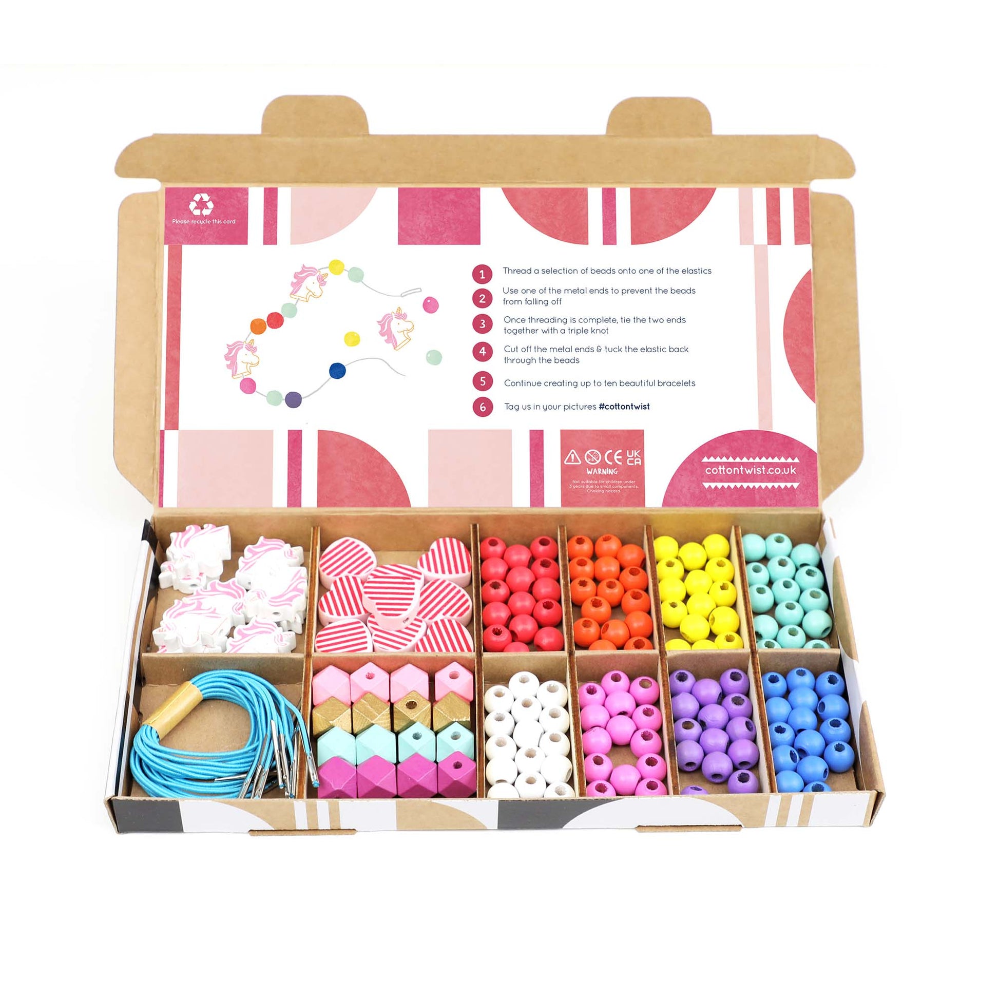 Unicorn & Heart Bracelet Making Kit by Cotton Twist - Grace and Fox