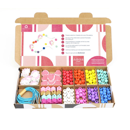 Unicorn & Heart Bracelet Making Kit by Cotton Twist - Grace and Fox