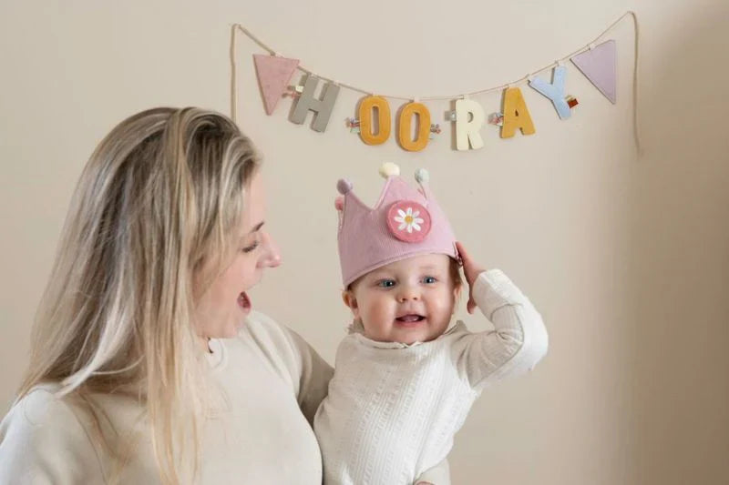Little Dutch Birthday Crown with Numbers - Pink - Grace and Fox