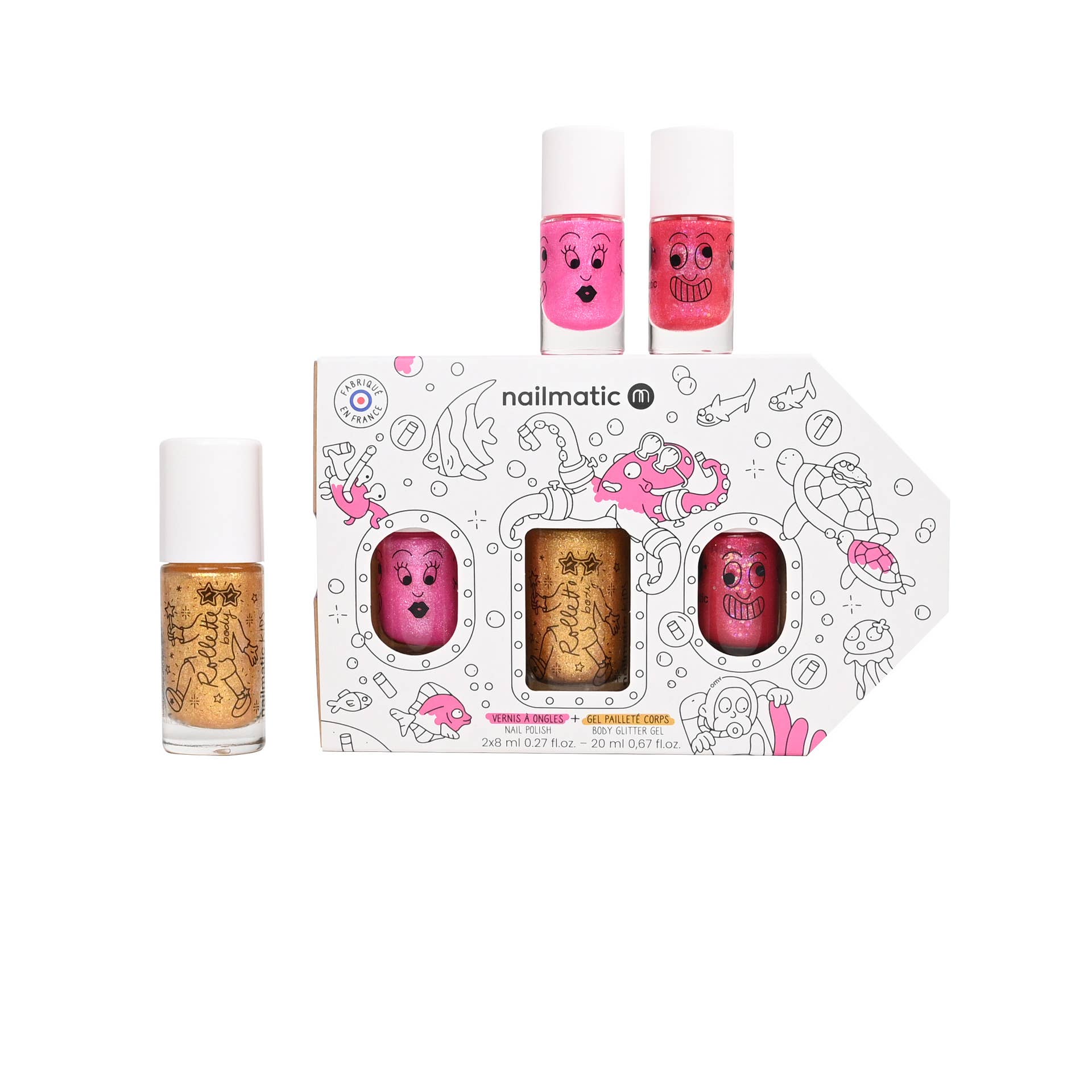 Nailmatic Exploration Set: Nail Polish & Body Glitter - Grace and Fox