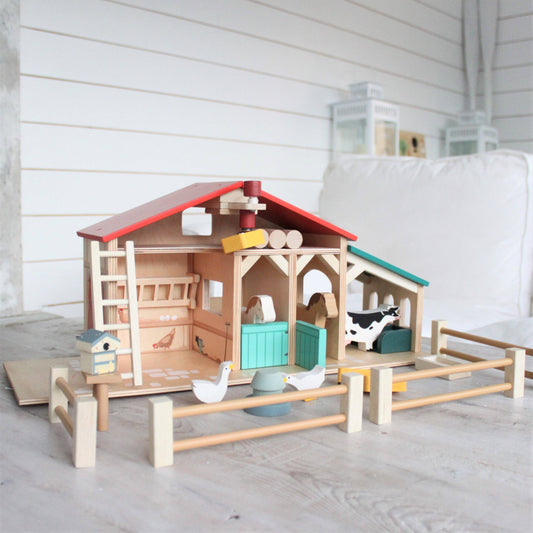 Tender Leaf Wooden Farm Playset - Grace and Fox