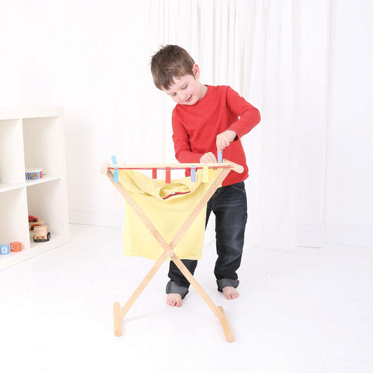 Bigjigs Wooden Clothes Airer with Pegs - Grace and Fox