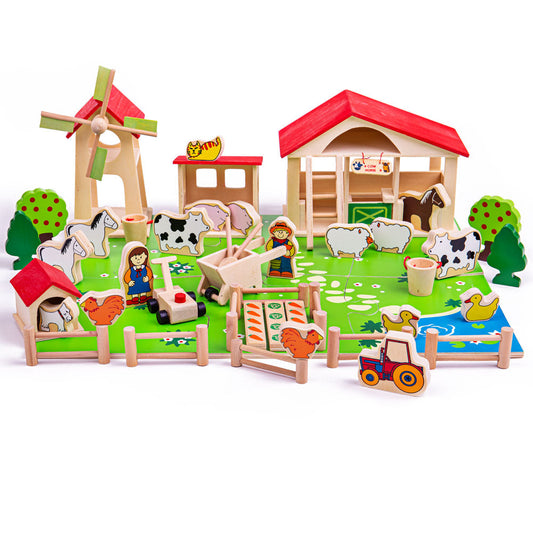 Bigjigs Wooden Toy Farm Set - Grace and Fox