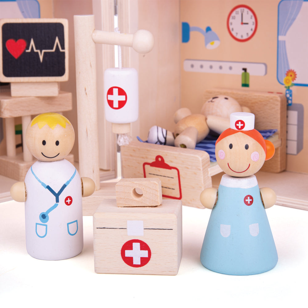 Bigjigs Wooden Mini Hospital Playset - Grace and Fox