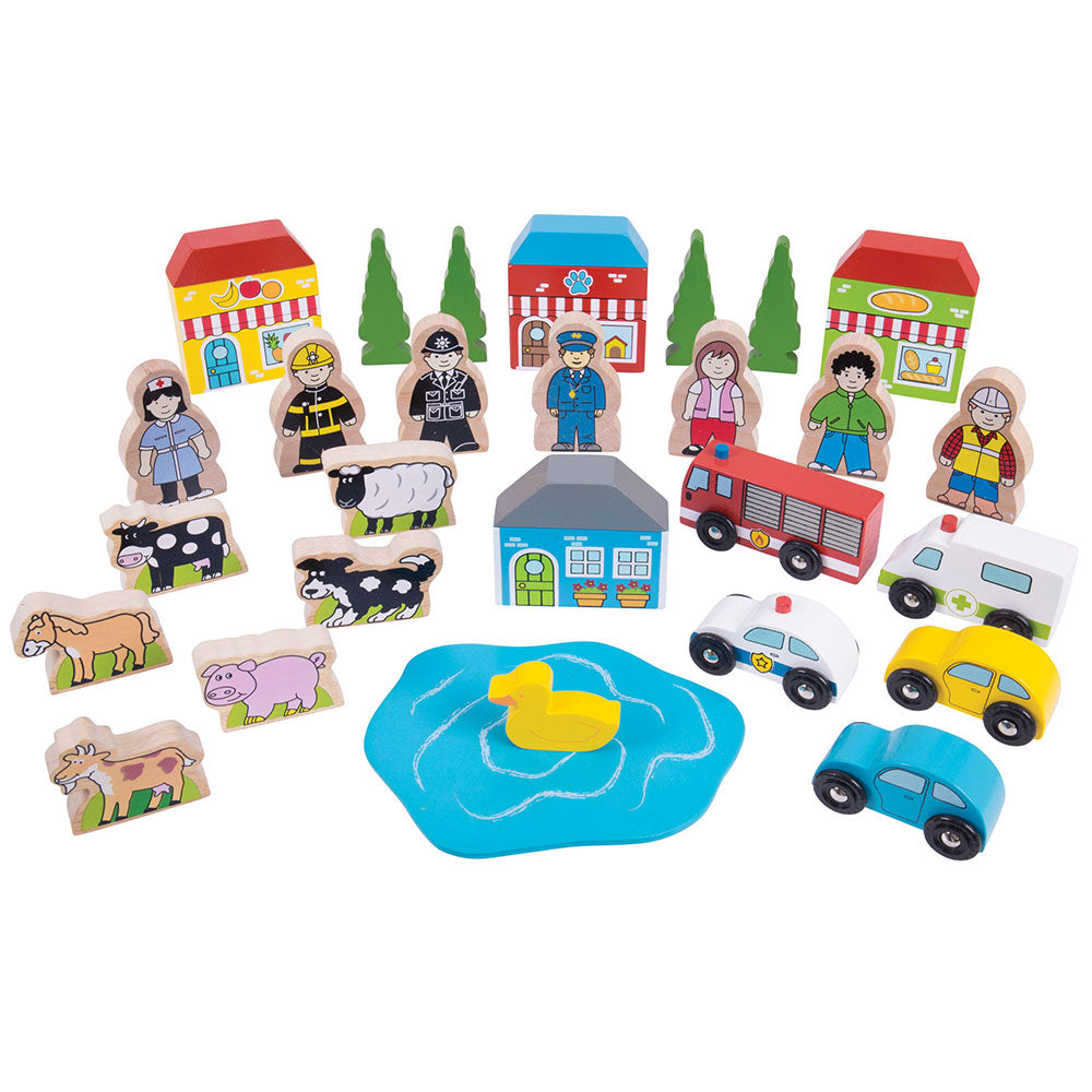 Bigjigs Rail - Trackside Wooden Train Set Accessories - Grace and Fox