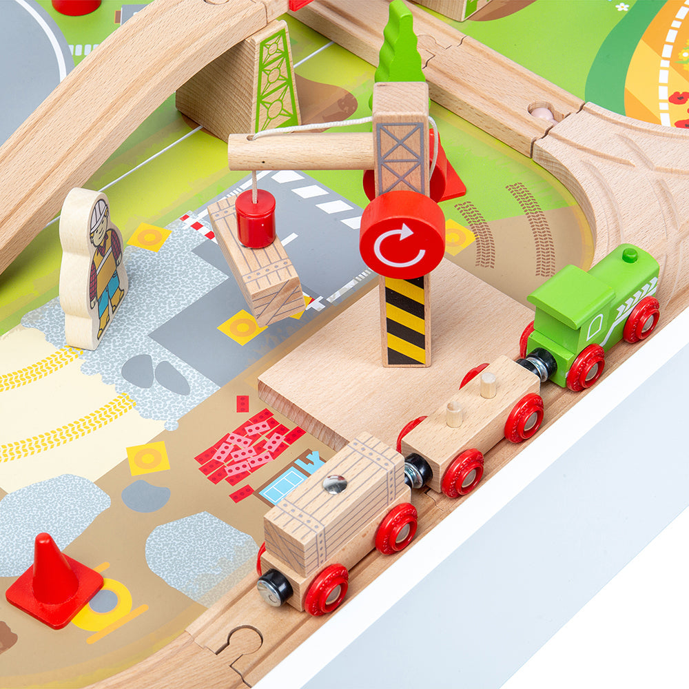 Bigjigs Rail - Wooden Train Set & Table - Grace and Fox