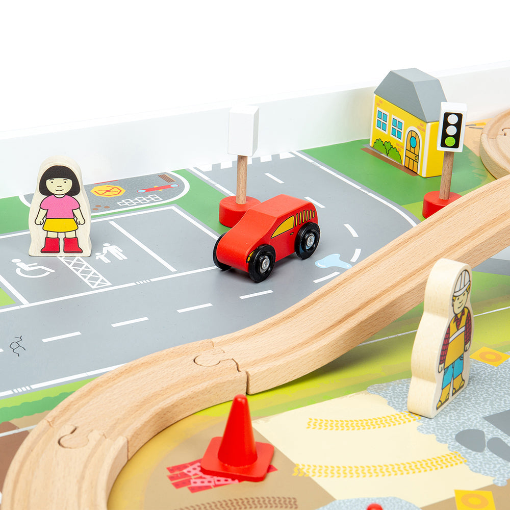 Bigjigs Rail - Wooden Train Set & Table - Grace and Fox