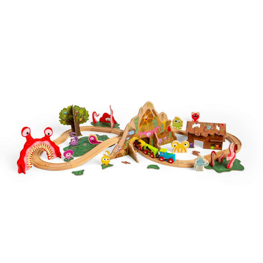 Bigjigs Wooden Monster Train Set - Grace and Fox