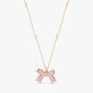 Stych - Pink Bow Locket Necklace - Grace and Fox