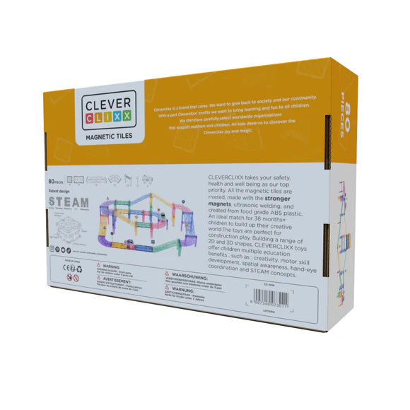 Cleverclixx Large Race Track Pastel - 80 Pieces - Grace and Fox