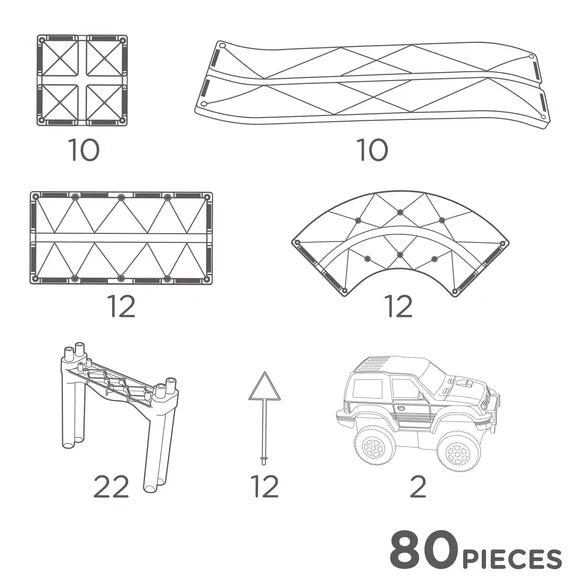 Cleverclixx Large Race Track Pastel - 80 Pieces - Grace and Fox