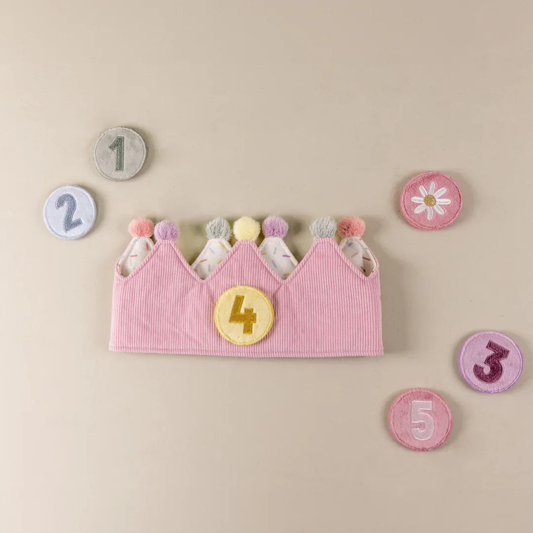 Little Dutch Birthday Crown with Numbers - Pink - Grace and Fox