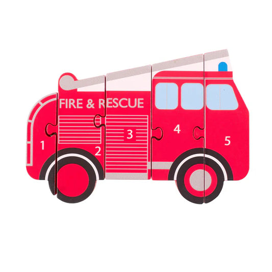 Orange Tree Toys - Vintage Fire Engine Number Puzzle