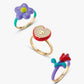 Stych - Flowers And Apple Rings Set - Grace and Fox