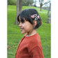 Gingham Heart Hair Clips - Rockahula - Grace and Fox