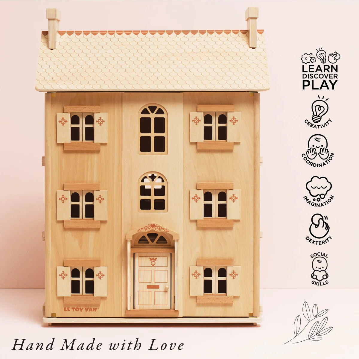 Le Toy Van - The Grand Natural Wood Doll House
