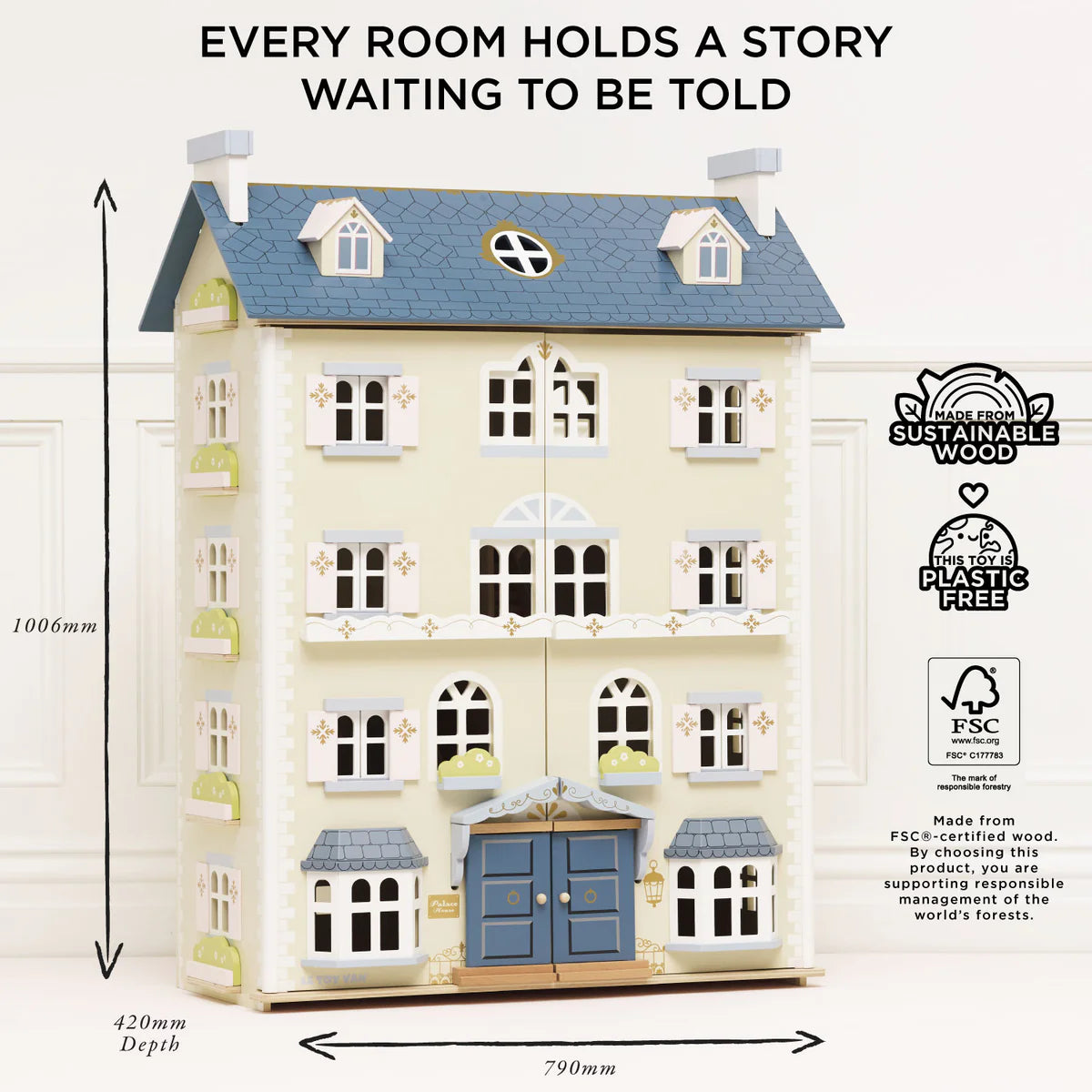 Le Toy Van Palace Wooden Dolls House