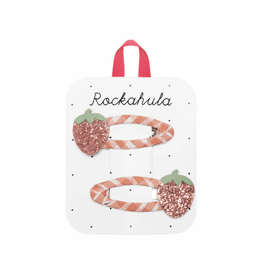 Sweet Strawberry Hair Clips - Rockahula - Grace and Fox