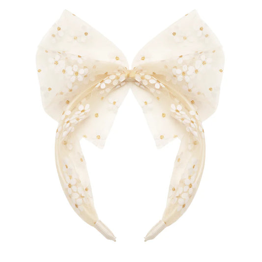 Daisy Tulle Bow Headband - Rockahula - Grace and Fox