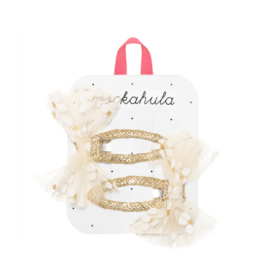 Daisy Tulle Bow Hair Clips - Rockahula - Grace and Fox