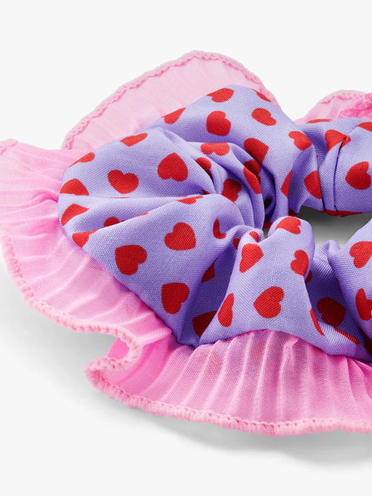 Stych - Red Heart Ruffle Scrunchie - Grace and Fox