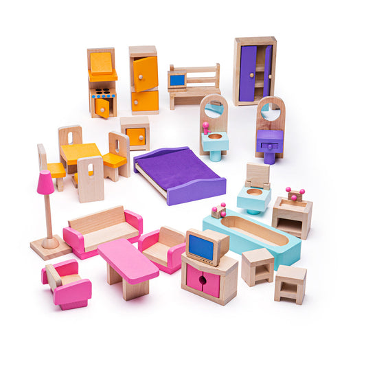 Bigjigs Wooden Dolls Furniture Set - Grace and Fox