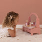 Little Dutch Wooden Pink Vanity Table - Grace and Fox