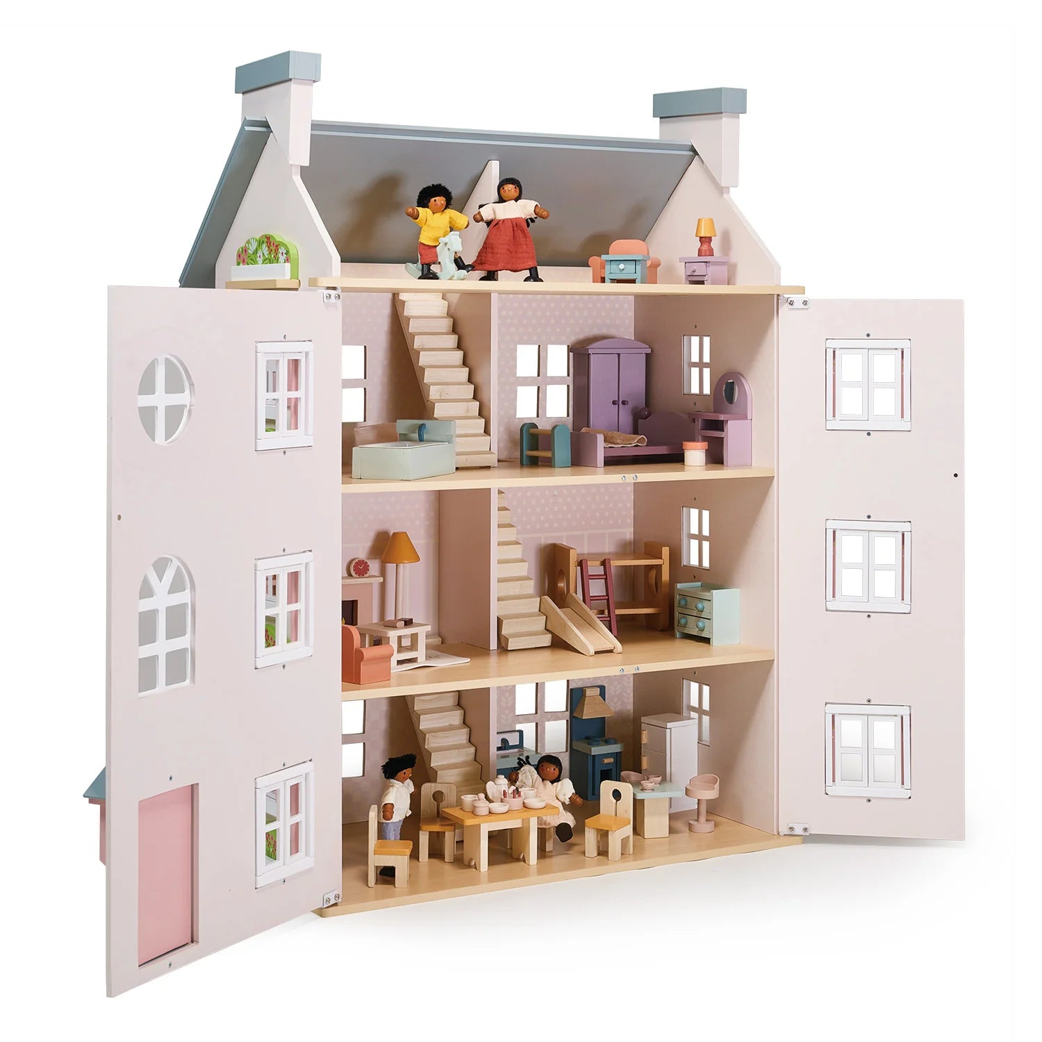 Mentari Heather Hall 4 Storey Wooden Dolls House - Grace and Fox