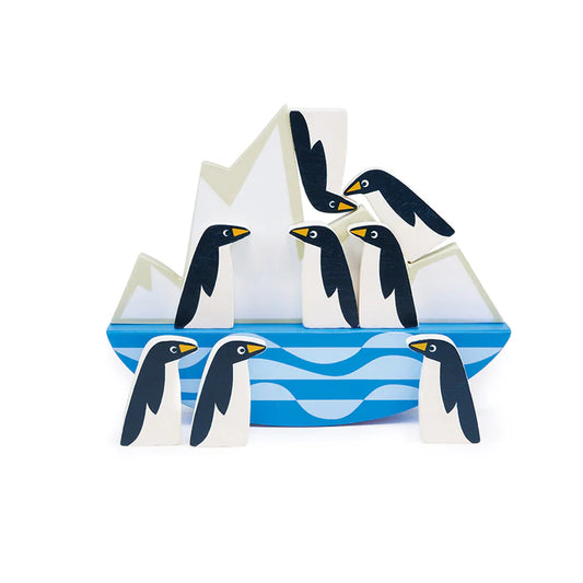 Mentari Wooden Balancing Penguins Game - Grace and Fox
