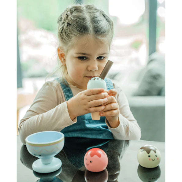 Orange Tree Toys Happy Treats – Wooden Ice Cream Play Set