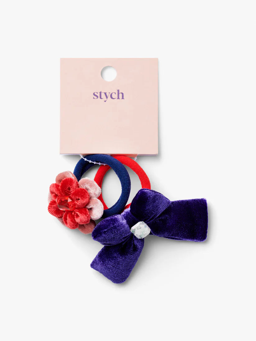 Stych - Bow and Flower Gem Hair Bands