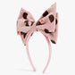 Stych - Polka Dot Statement Bow Headband Pink