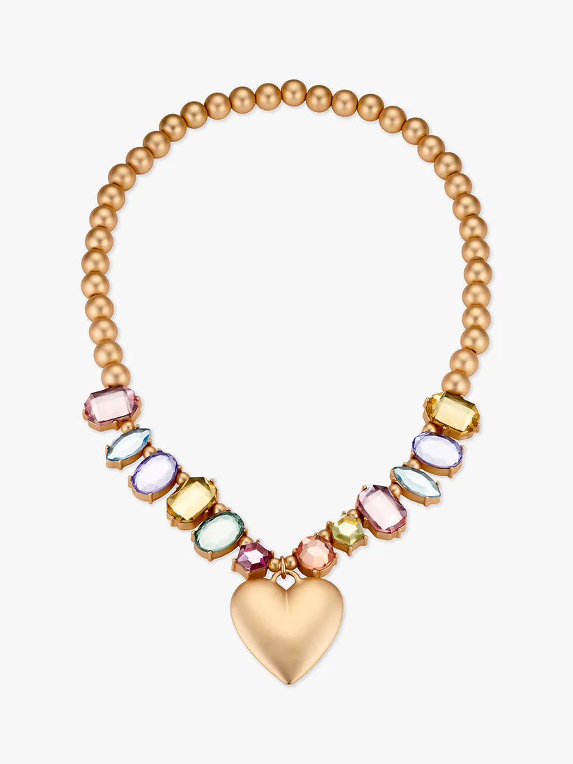 Stych - Princess Heart Gem Statement Necklace Gift Box