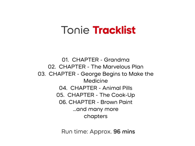 Tonies - Roald Dahl - Georges Marvellous