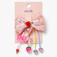 Stych - Pink Statement Charm Bow Hair Clip