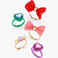 Stych - 3D Bow, Heart & Gem Ring Set