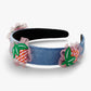 Stych - Strawberry Embroidered Tulle Patch Headband - Grace and Fox