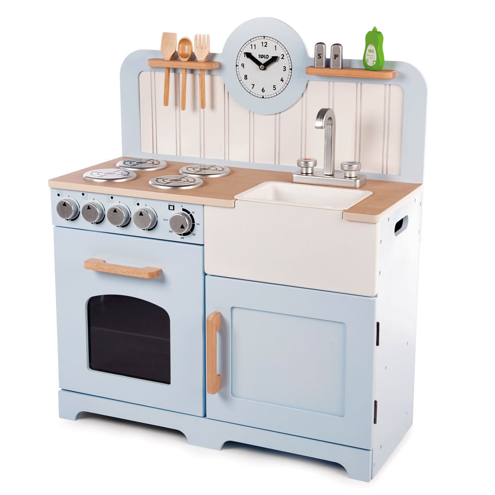 Tildo Country Play Wooden Kitchen - Blue - Grace and Fox