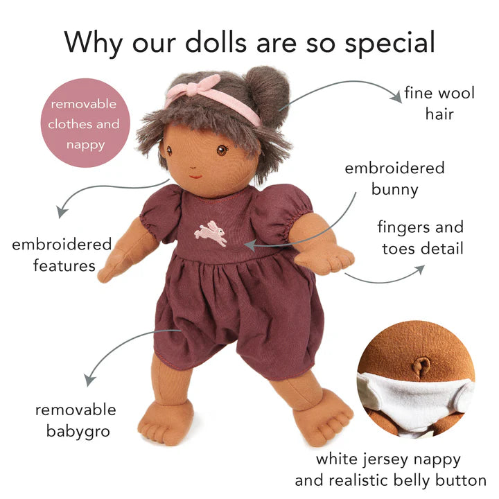 Thread Bear Baby Lola Soft Doll 35cm - Grace and Fox