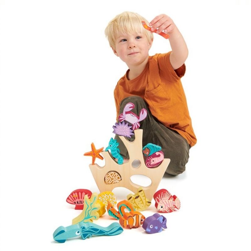 Tender Leaf Toys Wooden Stacking Coral Reef - Grace and Fox