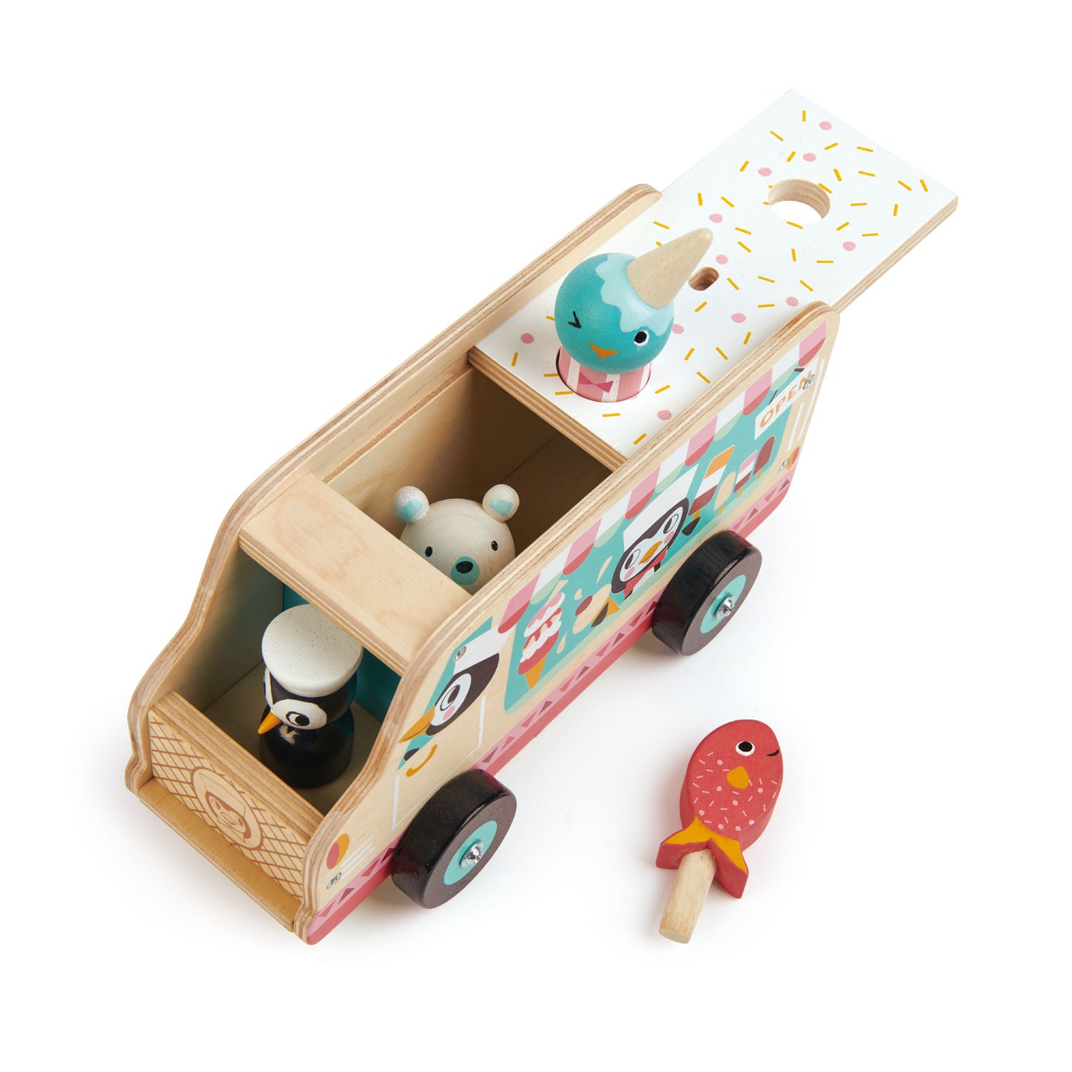 Tender Leaf Toys Wooden Penguin Gelato Van - Grace and Fox